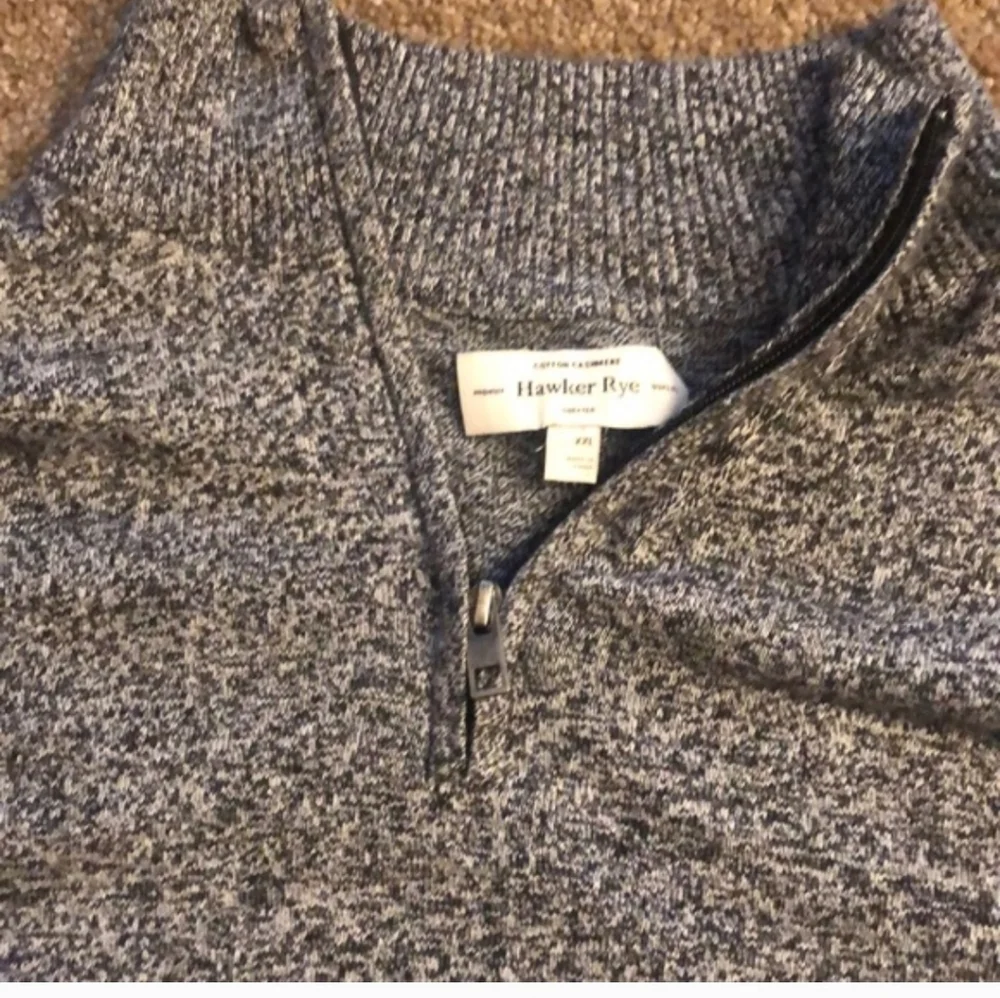 Hawker RYE Cotton Cashmere 1/4 Zip Pullover Sweater